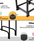 Comparison of 4Ft Outdoor Firewood Rack With Cover, Heavy Duty Square Steel Stand showing 8 support legs vs others with 4 legs.