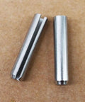 260 Piece Kit Of 304 Stainless Steel Split Spring Dowel Roll Pins In 1.5mm To 6mm Range For Mechanical Fastening And DIY Fixes pins close-up