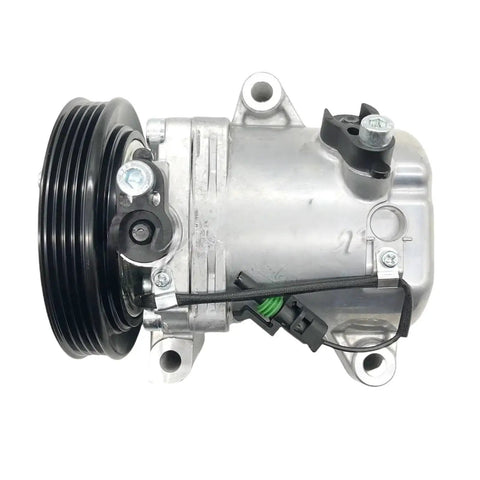 Mercedes Benz Smart Fortwo 451 1.0L Air Conditioning Compressor Pump With SS96 Pulley PV4 Direct Fit Replacement For 1322300011 A1322300011 Lightweight Aluminum Housing Built Tough For Long Life, silver compressor with black pulley