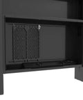Interior view of Heavy Duty 55 Inch Outdoor Portrait Kiosk Weatherproof Digital Signage Enclosure with cooling fan section.