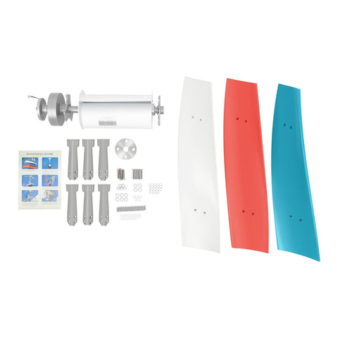 400W 12V Wind Turbine Kit With Vertical Axis Three Blade Windmill Power Generator components including blades and controller