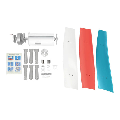 12V 24V Wind Power Turbine Generator 400W Portable Helix Vertical Wind Turbine Kit DIY With Controller And Windmill components shown
