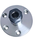 Collet Adapter For 80mm Rotary Table Compatibility, Precision Workholding Fixture With T Slot Mount, Milling Machine And Lathe Pro Grade Ready, High Concentricity, Rigid, Space Saving Design For Secure Machining, silver metal ER16 adapter with T-slot holes
