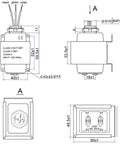Technical diagram of 1 Pack 16V 30VA Doorbell Transformer For Ring Wired Video Doorbell UL Listed Safe Power Supply Kit Easy To Install