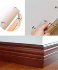 Tough Double Head Baseboard Nails With Bonus Sleeve Drivers Heavy Duty Carbon Steel Skirting Anchors For Zero Fuss Wood Trim Setup Non Marking Invisible Fasteners That Lock In Place And Last shown with installation detail.