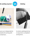 DB9 Breakout Connector Kit Two Pack One Male One Female Solderless Terminal Block vs Welding Comparison