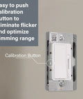 Heavy Duty 150 Watt Led Dimmer Switch 3 Way Rocker Control Brightness Adjustment For Dimmable Bulbs showing calibration button.