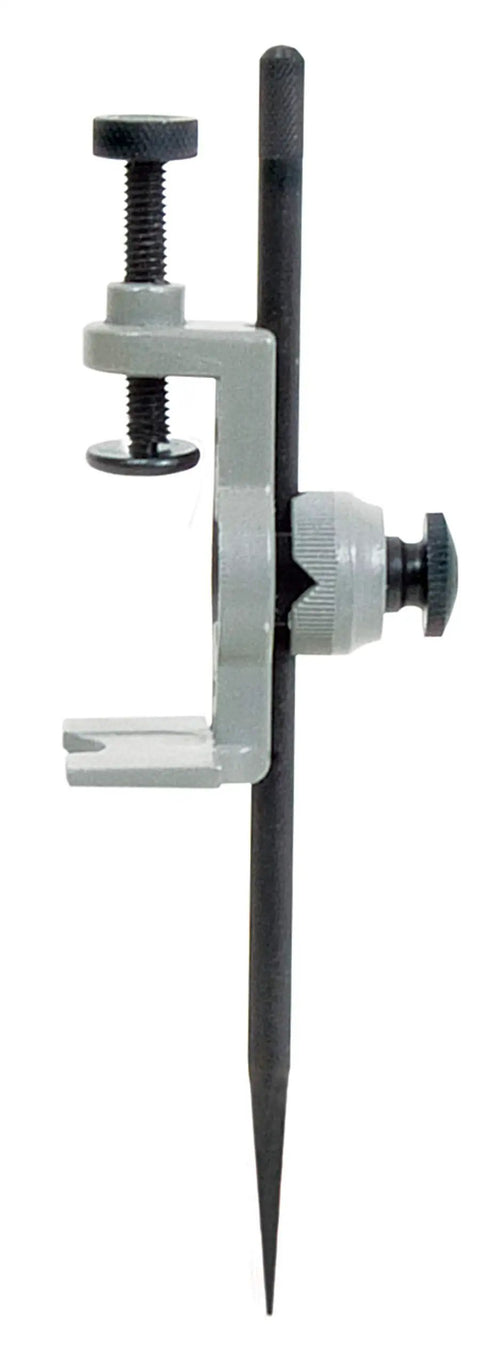 Side view of Trammel Set Stainless Steel With Two Trammels And Six Inch Scriber Points Adjustable Fine Adjustment Screw Beams Clamp Fits