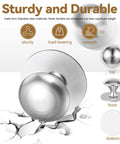 Two Pack Stainless Steel Suction Cup Handles For Glass Shower Doors Cabinets And Refrigerators No Drilling Required Easy Installation