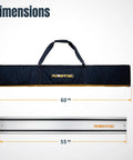 Boss Level 110 Inch Track Saw Guide Rail Kit Fits Makita And Festool Tools With Two 55 Inch Rails in padded case.