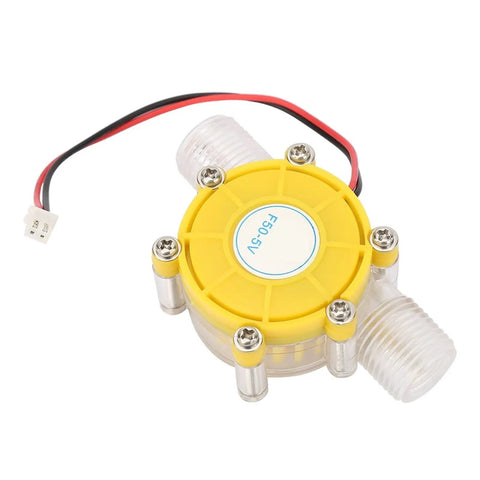 Compact 12V Hydroelectric Water Flow Generator For Tiny Water Pumps And Micro Turbines, Portable DIY Renewable Power Kit in yellow casing