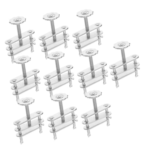 Adjustable Screw Compressor Hose Clamp Set, 20 Pack, shown in metallic finish for PEX tubing and laboratory equipment.