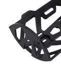 Close-up of black plastic design of Fork Mount Bag Holder for Front Fork Rack Ultra Lightweight 131g 4.6oz Three Point Fixed Design Cage