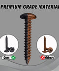 Close-up of Eight Set Solid As A Rock Black Tail Light Screw, showcasing premium rust-proof design for 1999 to 2022 GM vehicles.