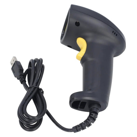 USB Wired Handheld Barcode Scanner with CMOS 640x480 for fast 1D and 2D scanning in retail stores, supermarkets, and warehouses