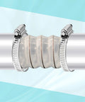 Clear PVC Tubing 2-1/2 In By 36 In 4 Pack with metal clamps for dust collection fittings connection