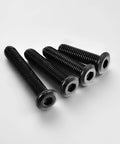 Heavy Duty M6 X 15mm Flat Head Socket Head Cap Screws With Hex Wrenches 304 Stainless Steel in black oxide finish.