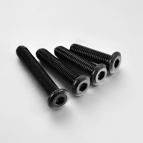 Heavy Duty M6 X 15mm Flat Head Socket Head Cap Screws With Hex Wrenches 304 Stainless Steel in black oxide finish.