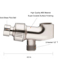 Shower Head Holder For Handheld Showers With Adjustable Arm Mount And Brass Swivel Ball In Brushed Nickel Finish, 4 in