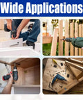 Person using a drill for carpentry and furniture assembly with 220 Pack One Quarter X 6 Phillips Drywall Screws for Sheetrock.
