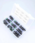 24 Piece Fuel Line Quick Connector Kit Assorted SAE Sizes 7.89mm 9.49mm 9.89mm To 8mm Includes 90 Degree And Straight Adapters And Pipe Fittings