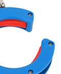 Cable Tray Roller With Opening Cable Guide Clamp And Adjustable Wire Pulling Pulley For Inside And Outside Corner Applications Pro Grade Smooth Wire Guiding To Cut Snags And Friction Easier Threading And Cleaner Cable Runs blue nylon roller close-up