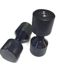 Awesome 4 Piece Solid Aluminum Flange Alignment Pins With Two Holes For Precision Pipe Bolting On 1/2 To 14 Inch Flanges displayed at an angle.
