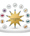 Mohs Hardness Test Kit With One To Ten Range And Ten Pointed Star Picks For Quick Pro Grade Mineral And Gem ID In Geology Jewelry Rocks Jade And Education gold star tester with 1-10 mineral icons