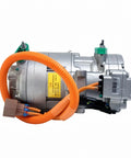 High Voltage Electric AC Air Conditioning Compressor For Tesla Model S And Model X connected with wiring harness for efficient cooling.