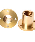 Brass nut for 10Mm Lead Screw With Brass Nut For 3D Printer Z Axis 700Mm Length 27.56 Inches, close-up view