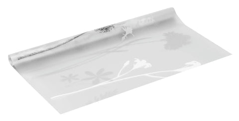 Premium Privacy Window Film Blossom Static Cling Roll 17x59 Inches showing floral pattern, reusable and removable.