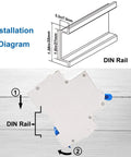 Installation diagram for 32A 400V Miniature Circuit Breaker Two Pole Go-To AC Disconnect Switch C32 Din Rail Mount DZ47-63 Style Protective Breaker