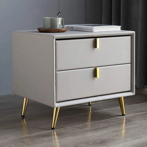 Four Piece Heavy Duty Metal Table Legs With Tapered Silhouette And Pre Drilled Plates For Straightforward Furniture Refresh on a nightstand.