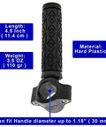Back Saver Pull Handle For Sand Scoops Beach Shovel Grip Fits 30 Mm Handle, black hard plastic, 4.5 in