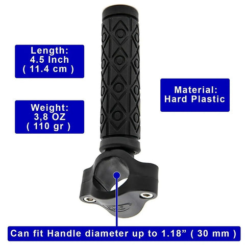 Back Saver Pull Handle For Sand Scoops Beach Shovel Grip Fits 30 Mm Handle, black hard plastic, 4.5 in