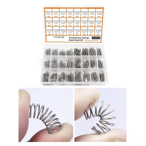Top Rated 304 Stainless Steel Compression Springs Kit With 392 Pieces In 24 Sweet Sizes For Tough DIY Auto Fixes And Heavy Industrial Repairs That Won'T Rust And Keep Your Gear Running Smooth. 392-piece 304 stainless steel compression springs assortment box, 24 sizes