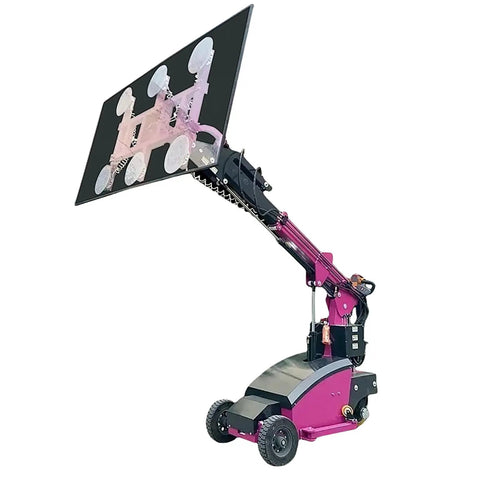 Solid Mobile Hydraulic Vacuum Suction Cup Glass Lifter For Heavy Granite And Marble Sheets Easy Job Site Setup adjustable arm lifting glass panel.