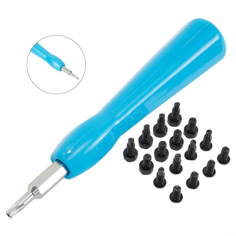 Replacement Security Screws And Screwdriver Kit For Video Doorbell Series Including Doorbell 2 And Pro Made From Carbon Steel And ABS Black And Blue Finish Includes 16 Screws And Double End Bit For Easy Install And No Fuss Mount.