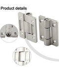 Concealed Rotating Cabinet Hinges 2 Pack With Free Stop Positioning And Adjustable Torque Damping Flat Silver Finish