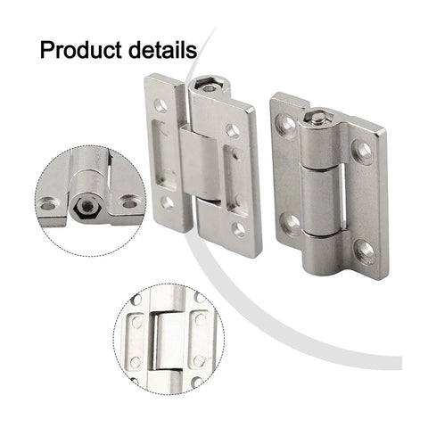 Concealed Rotating Cabinet Hinges 2 Pack With Free Stop Positioning And Adjustable Torque Damping Flat Silver Finish