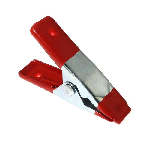 Red 10 Piece 2 Inch Stainless Steel Spring Clamps Set Crocodile Clips Heavy Duty Jaws Open With Vinyl Tips Ergonomic Grip For Electrical Projects DIY Soldering And Multi Purpose Metal Clips, red vinyl-tipped stainless clip