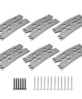 Six Piece Pro Grade Slab Clamping Dogs Set with screws for workbenches to flatten slabs and lock in rock solid stability.