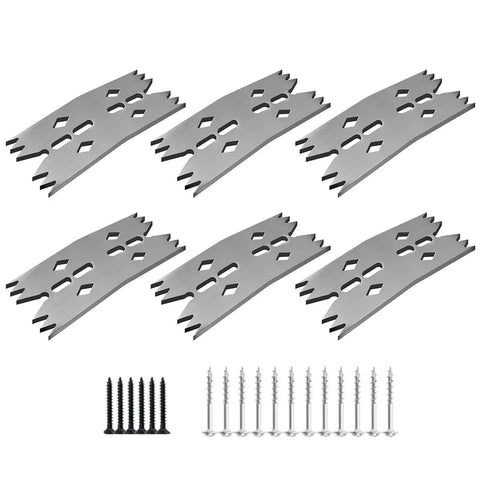 Six Piece Pro Grade Slab Clamping Dogs Set with screws for workbenches to flatten slabs and lock in rock solid stability.