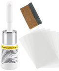 Windshield Repair Kit With Nano Resin Fluid For Quick Fix Of Small Chips To Cracks, includes resin bottle and curing strips