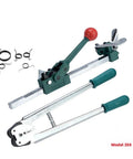 Heavy-Duty Manual PP Strapping Machine With 5-Plate Cast Steel Sealing Jaw And Tensioner, showing the tool with components.