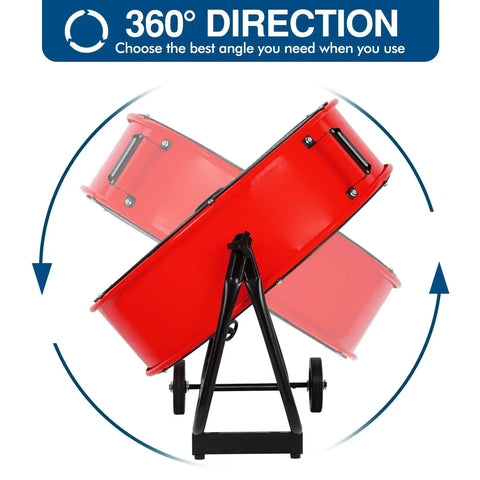 24 Inch Heavy Duty Industrial Drum Fan With 8100 CFM Beast Airflow 360-degree tilt view