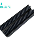 Dual Pack Aluminum M.2 SSD Heatsink Cooler For PS5 And PCIe NVMe Or SATA M2 2280 Drives Black 2-Pack High-Efficiency Heat Dissipation For 2280 SSDs Compatible With 850 EVO 860 EVO 960 EVO 970 EVO black aluminum heatsink with 10-30°C cooling for M.2 2280 SSD