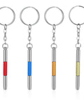 Handy 3-In-1 Eyeglass Repair Kit With Keychain Screwdrivers Stainless Steel Precision Mini Tools for glasses, sunglasses, five colors included