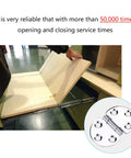 Rock Solid 180 Degree Copper Chrome Plated Folding Butt Hinges used in cabinet with foldable table.