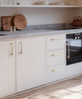 Champagne Bronze Zinc Alloy Cabinet Handles 5 Inch Center To Center 128mm Six Pack Durable Distressed Metal Pulls on Kitchen Cabinets